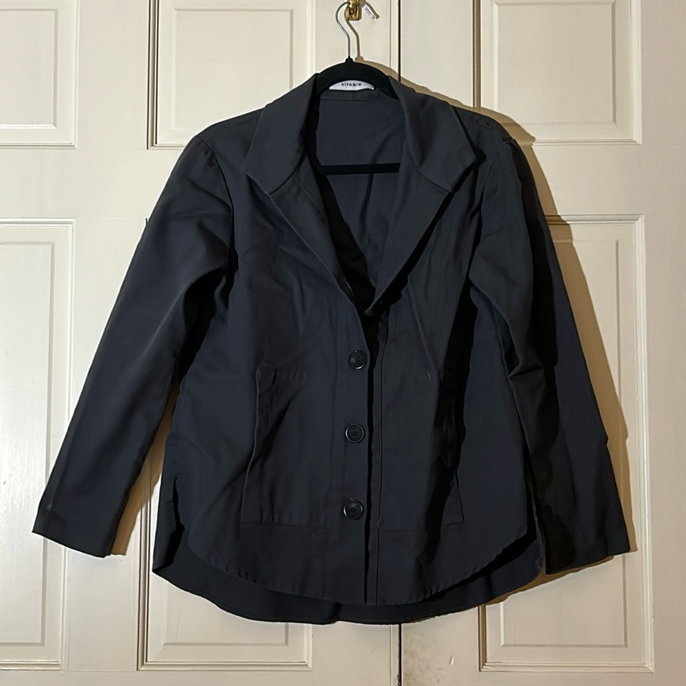 Vitamin Brand Dark Grey Charcoal Light Coat - Large